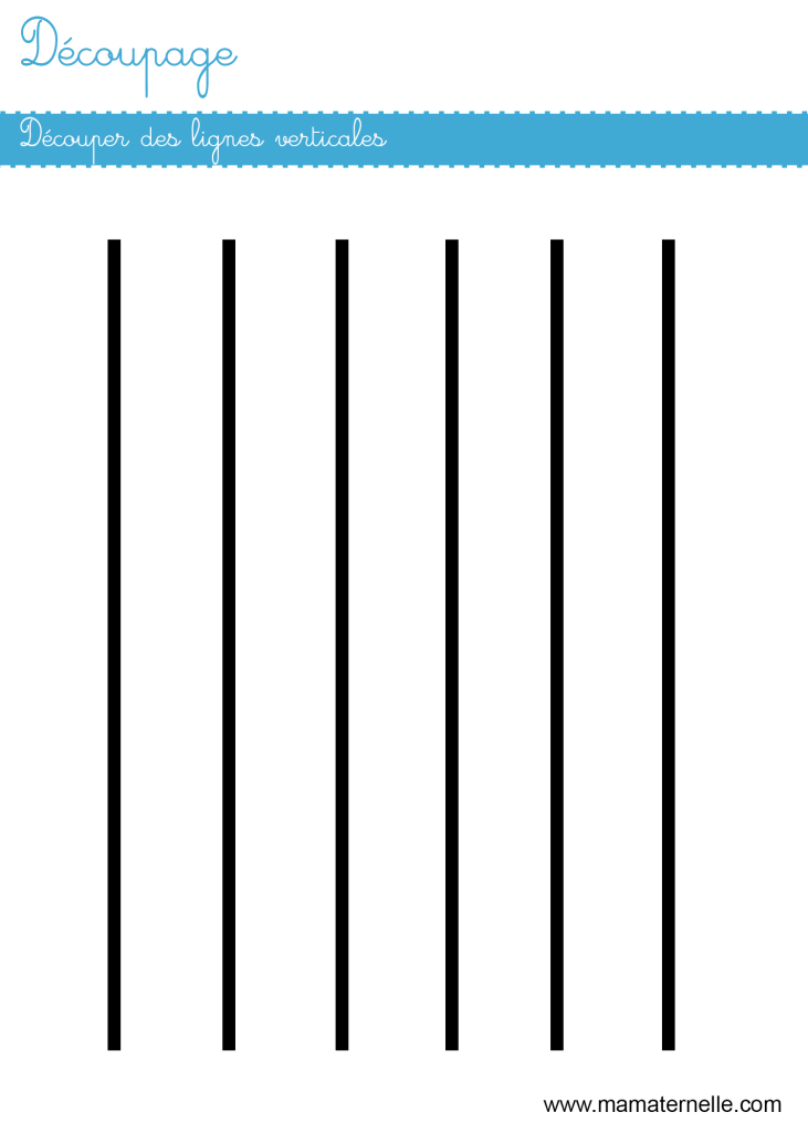 Moyenne section - Découpage  : lignes verticales