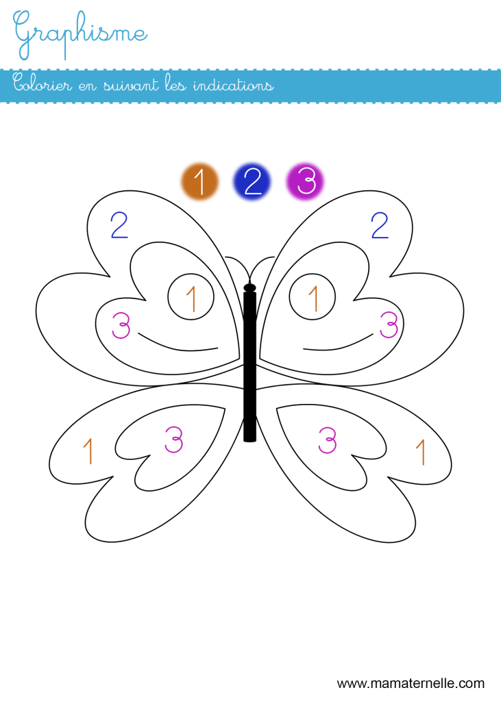 Moyenne section - Graphisme : colorier en suivant les indications