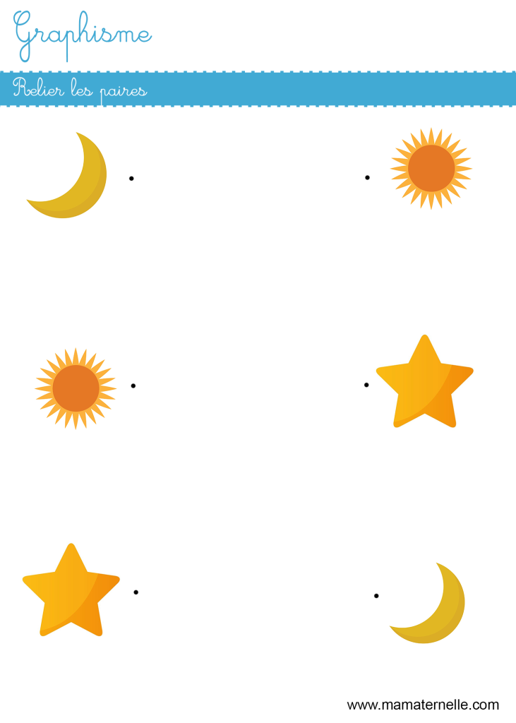 Petite section - Graphisme : relier les paires