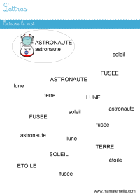 Moyenne section - Lettres : entourer le mot