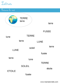 Moyenne section - Lettres : entourer le mot