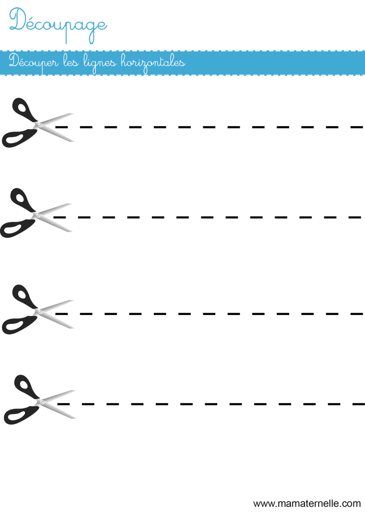 Petite section - Découpage : découper les lignes horizontales