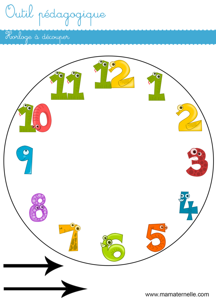 Activités - Outil pédagogique : Horloge