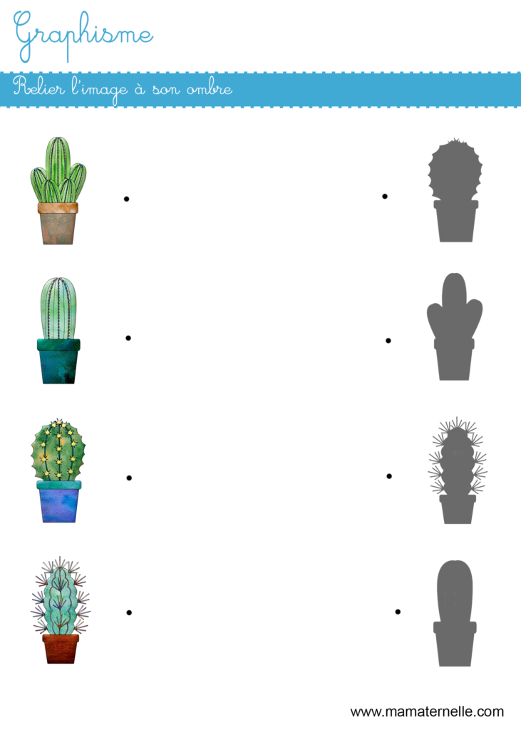 Petite section - Graphisme : relier l’image à son ombre