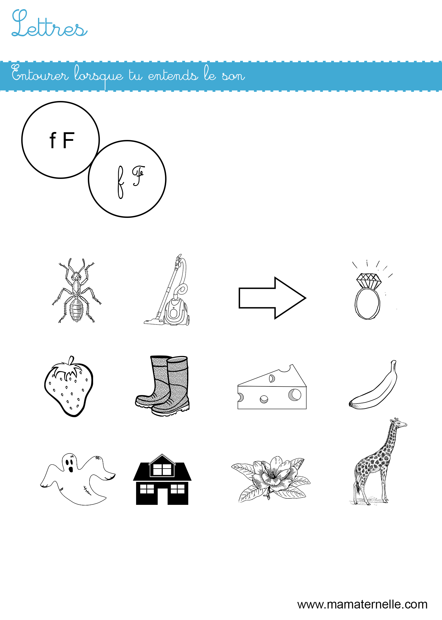 Lettre Entourer Lorsque Tu Entends Le Son F Ma Maternelle Lettre Entourer Lorsque Tu Entends Le Son F Ma Maternelle