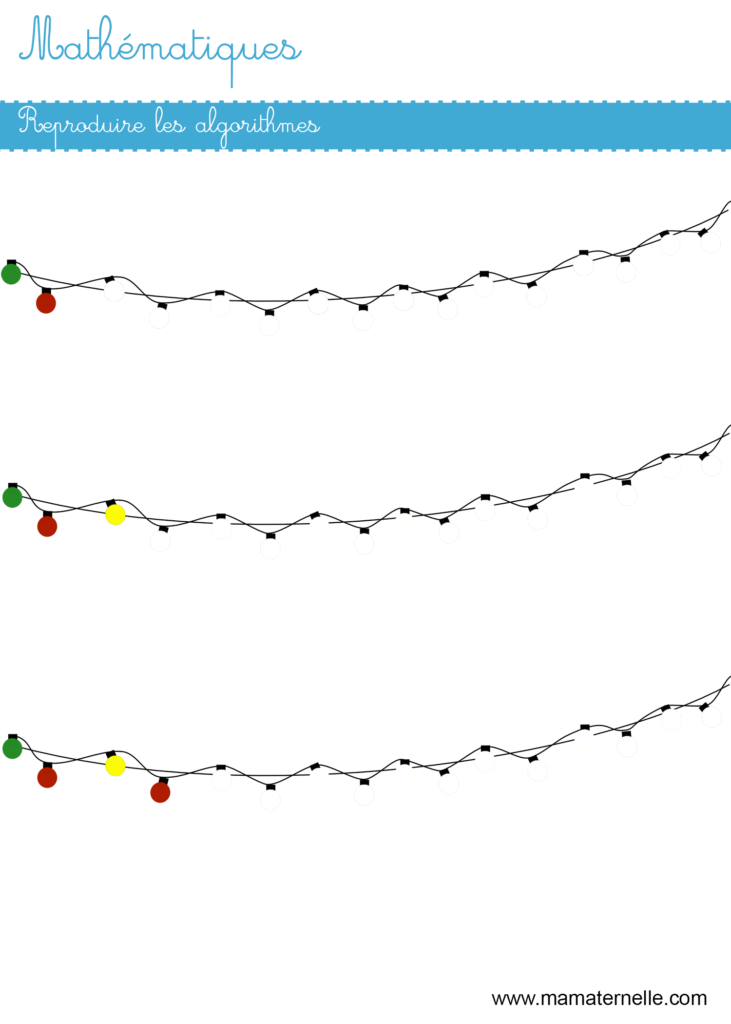 Moyenne section - Mathématiques : reproduire un algorithme