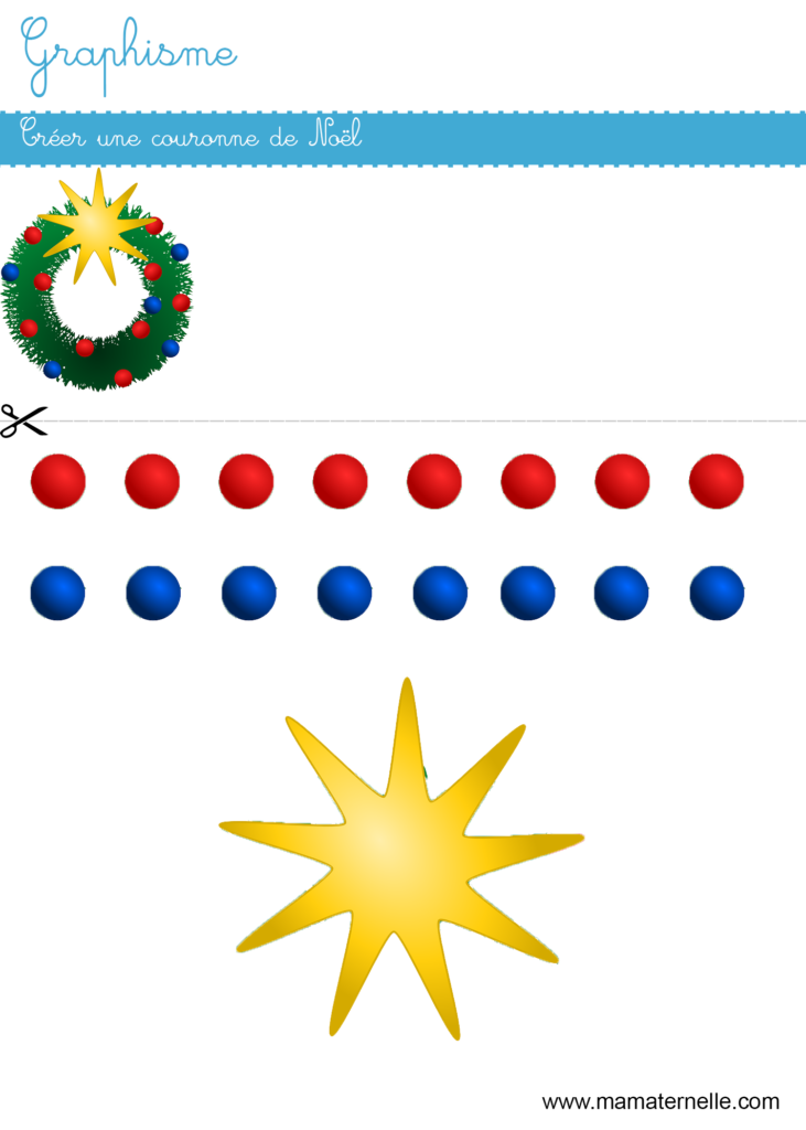 Grande section - Graphisme : créer une couronne de Noël