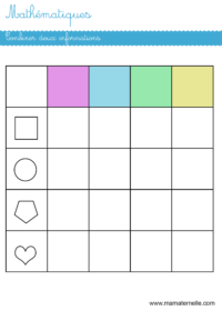 Moyenne section - Mathématiques : relier les nombres identiques