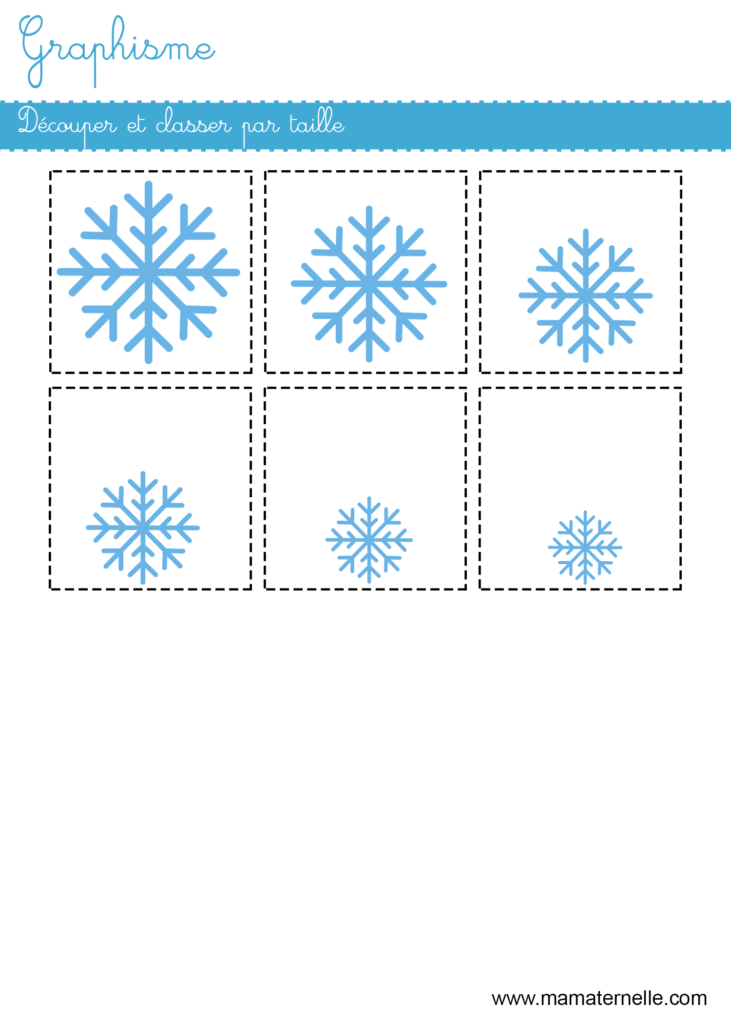 Petite section - Graphisme : découper et classer par taille