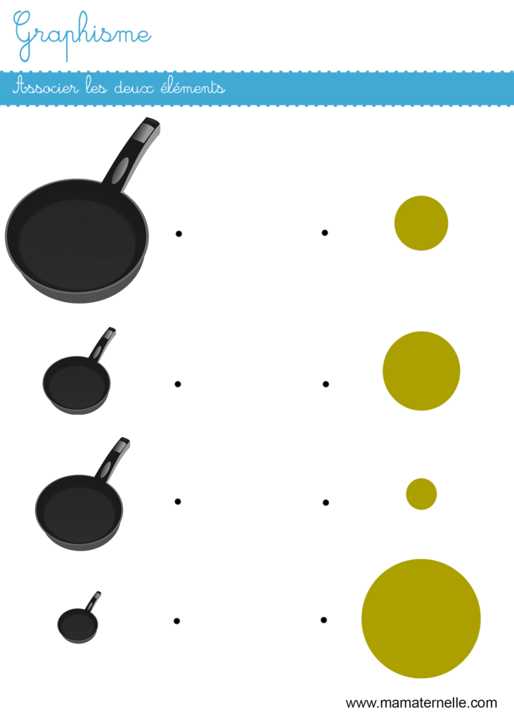 Moyenne section - Graphisme : associer les éléments