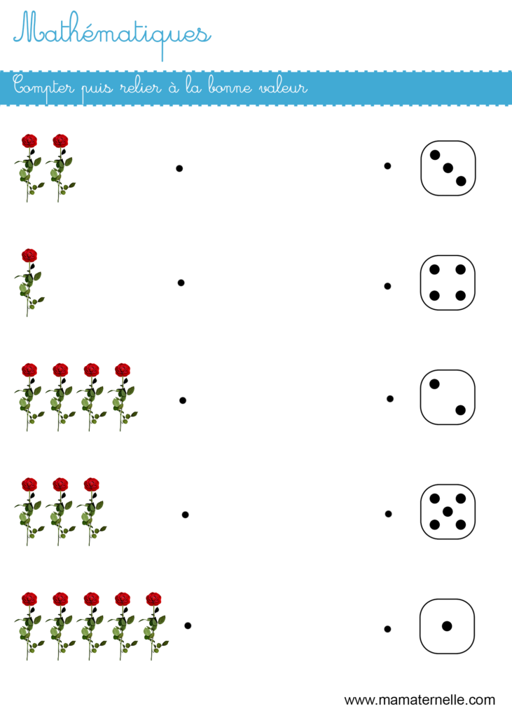 Grande section - Mathématiques : compter puis relier