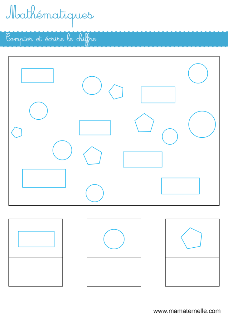 Moyenne section - Mathématiques : compter et écrire le chiffre