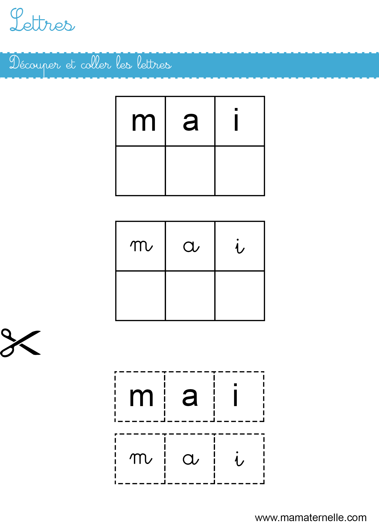 lettres à découper