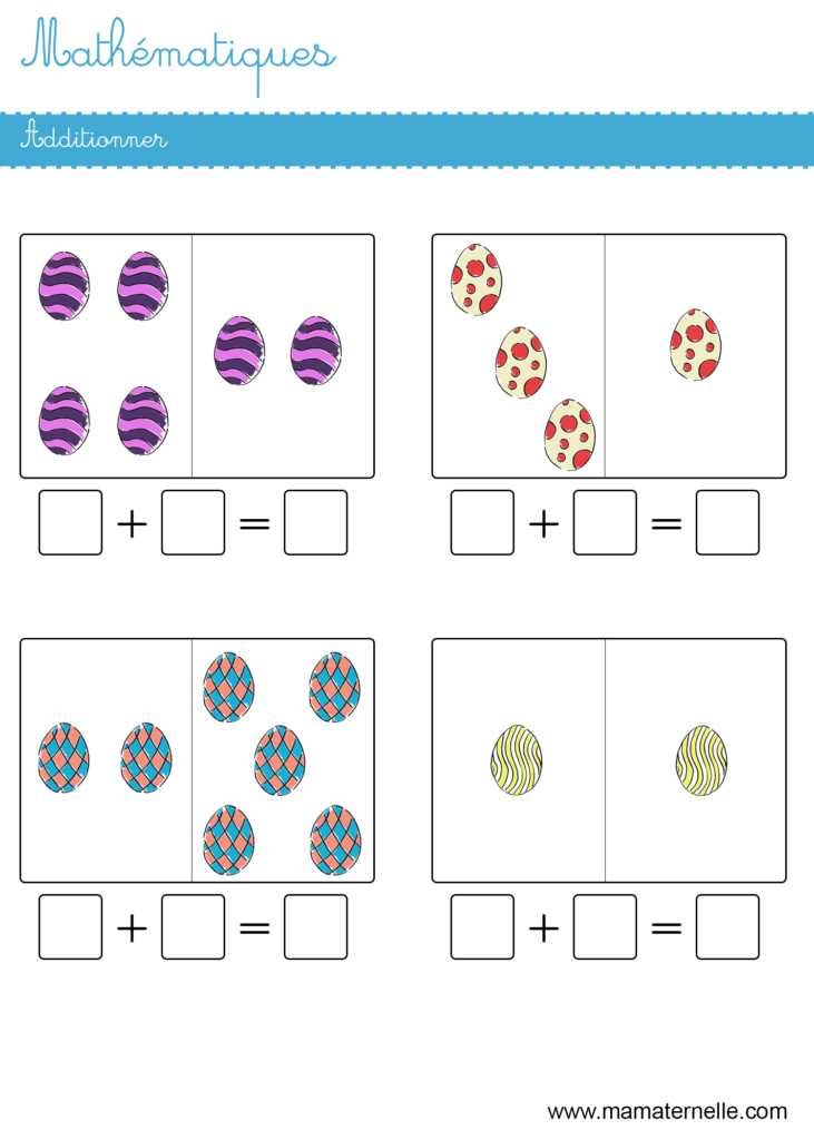 Grande section - Mathématiques : additionner