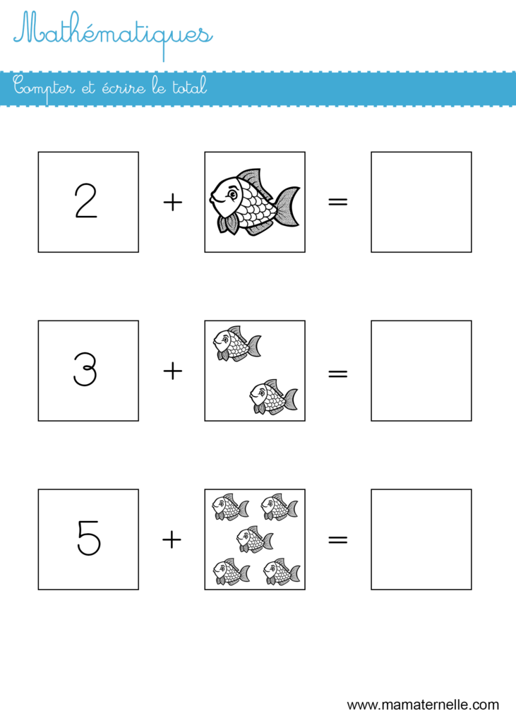 Grande section - Mathématiques : compter puis écrire le total