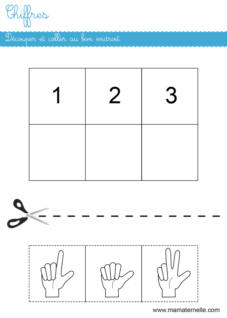 Petite section - Mathématiques : découper et coller