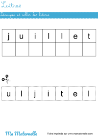 Grande section - Lettres : entourer le bon mot