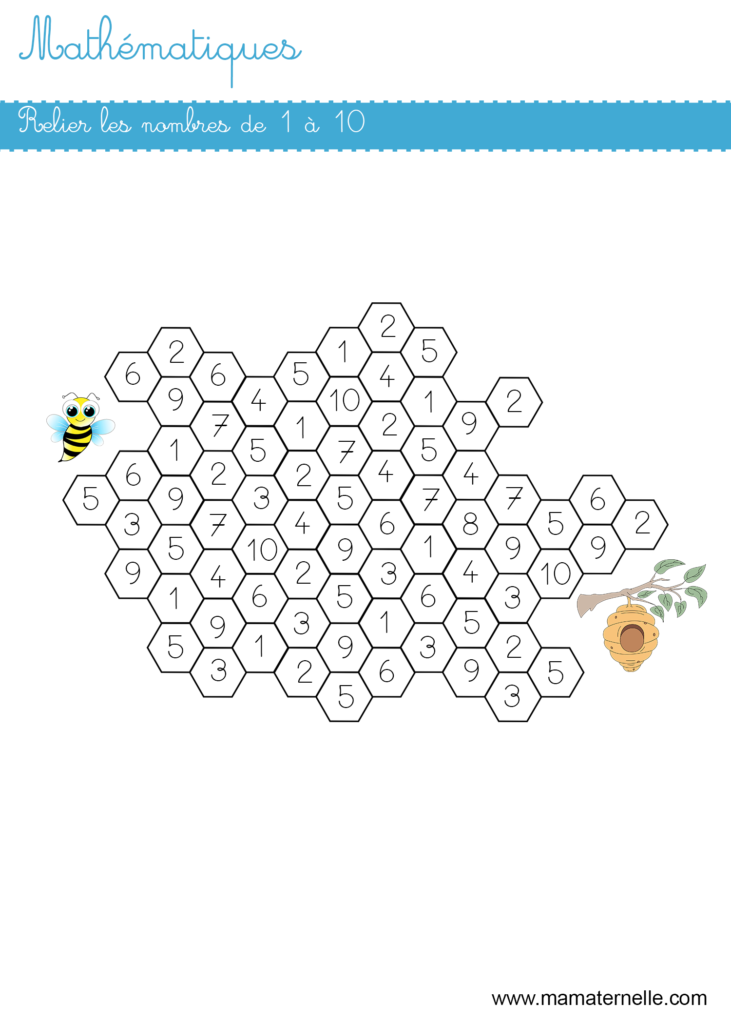 Moyenne section - Mathématiques : relier les nombres