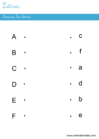 Grande section - Lettres : associer les lettres