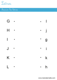Grande section - Lettres : associer les lettres