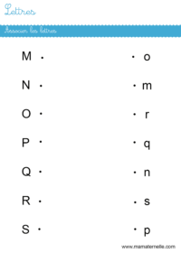 Grande section - Lettres : associer les lettres