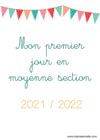 Moyenne section - Mon premier jour en MS