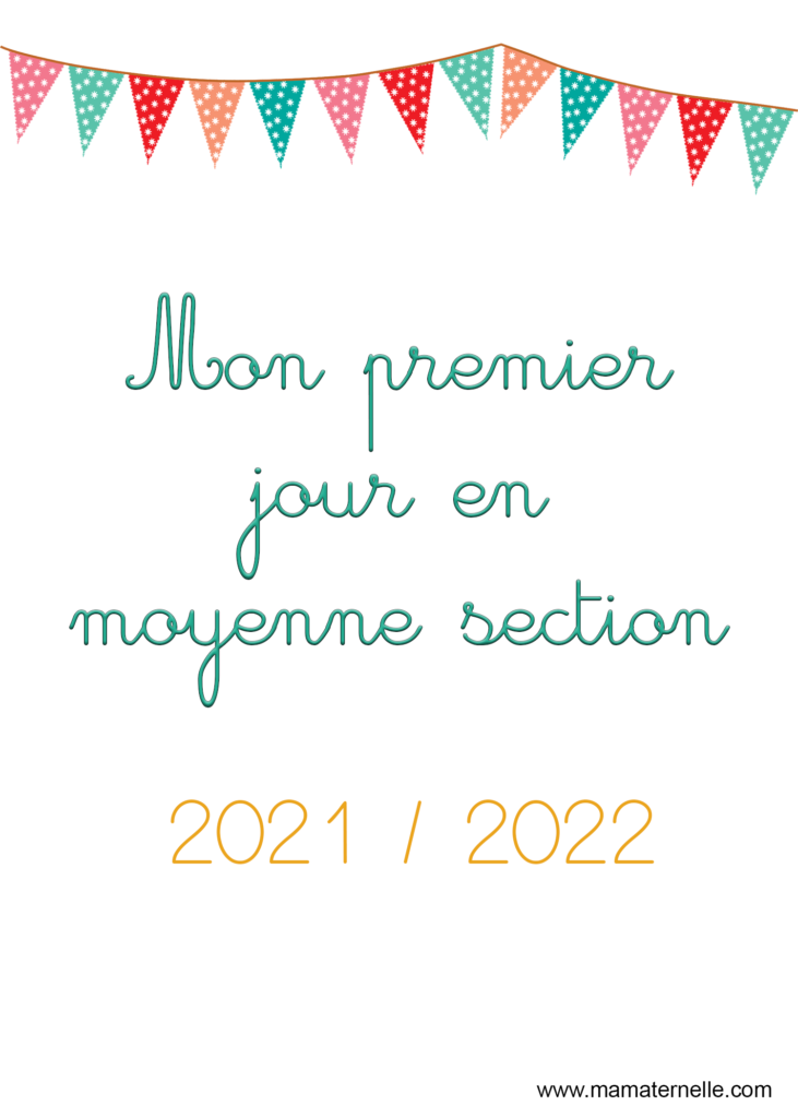 Moyenne section - Mon premier jour en moyenne section