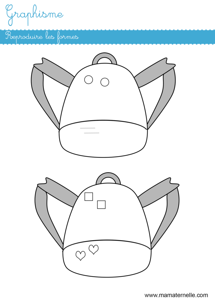 Moyenne section - Graphisme : reproduire les formes