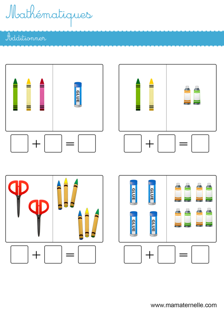 Grande section - Mathématiques : additionner