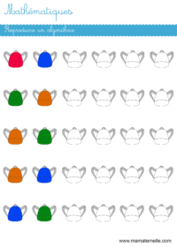 Grande section - Mathématiques : colorier autant