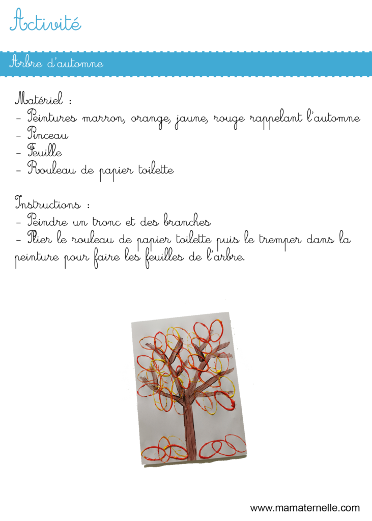 Activités - Activité : arbre d’automne