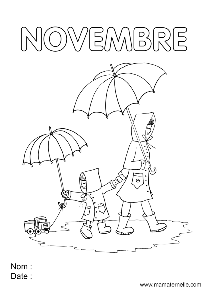 Activités - Coloriage du mois de novembre