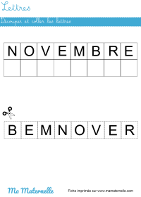 Activités - Coloriage du mois : novembre