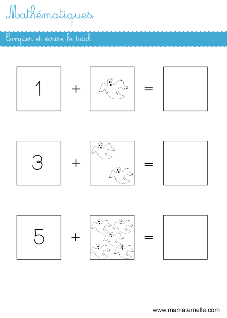 Grande section - Mathématiques : compter puis écrire le total