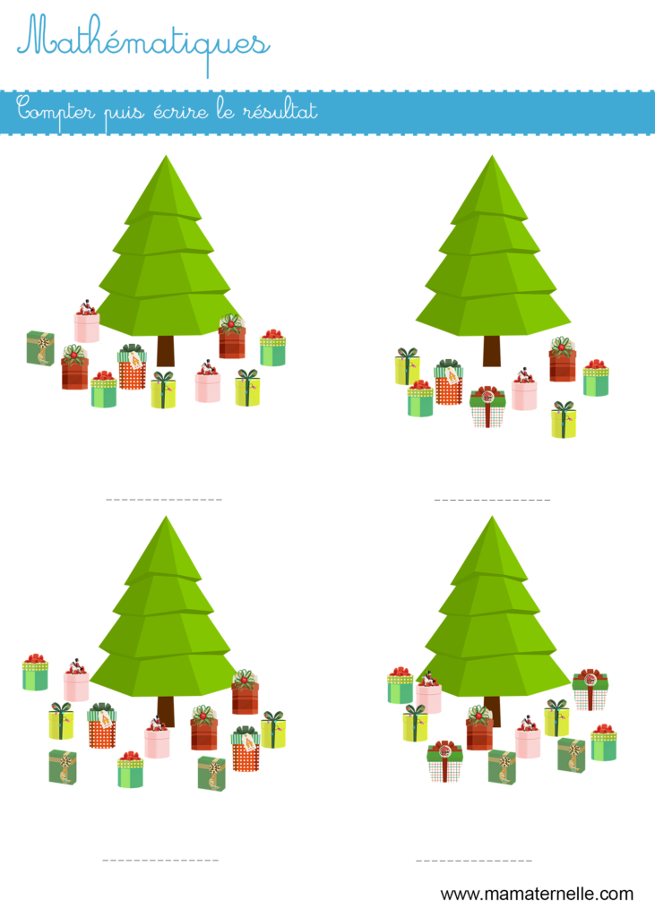 Grande section - Mathématiques : compter puis écrire le résultat