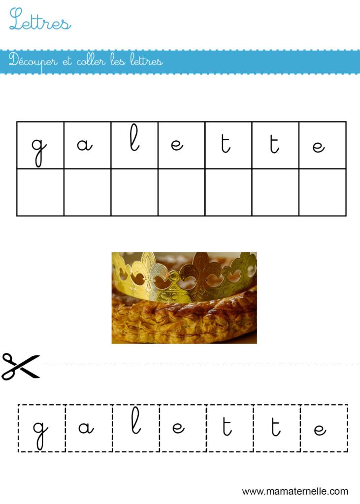 Grande section - Lettres : découper et coller les lettres
