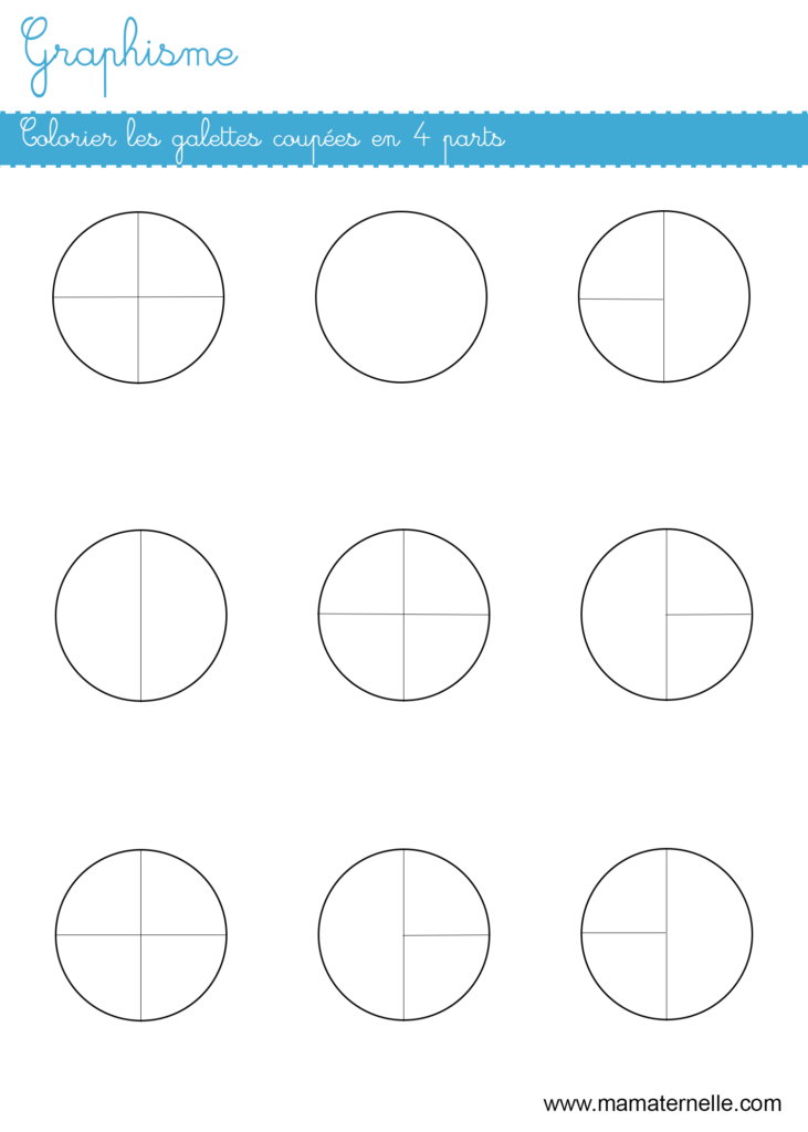 Moyenne section - Graphisme : colorier les galettes