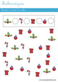 Moyenne section - Chiffres : compter et coller des gommettes