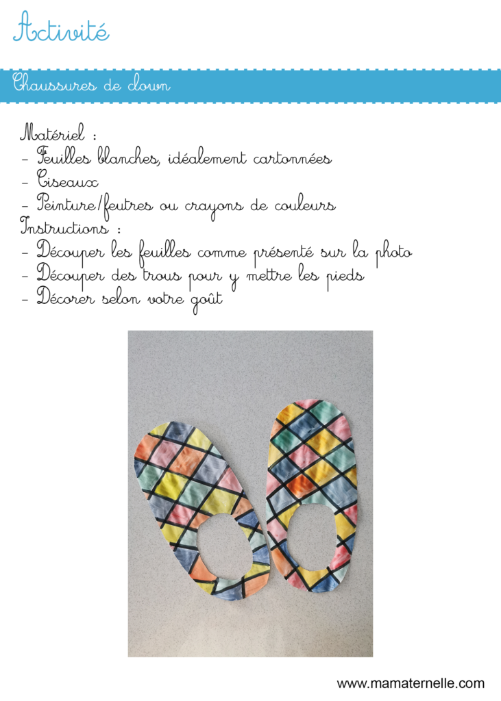 Activités - Activité : chaussures de clown