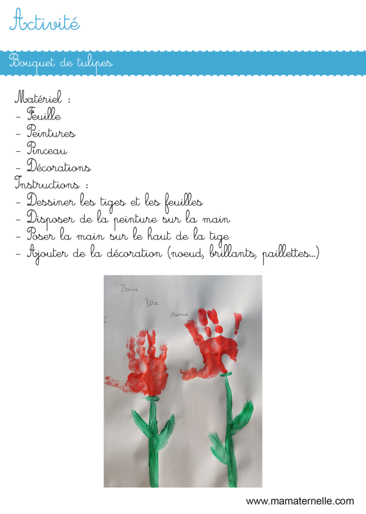 Activités - Activité : bouquet de tulipes