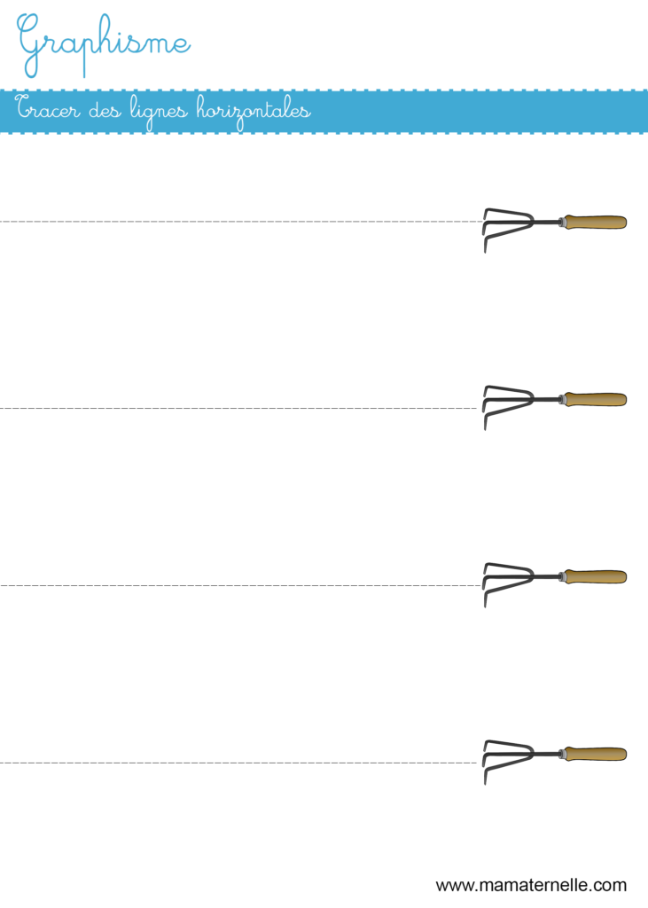 Petite section - Graphisme : tracer des lignes horizontales