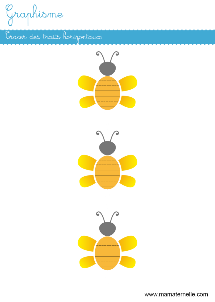 Moyenne section - Graphisme : tracer des traits horizontaux