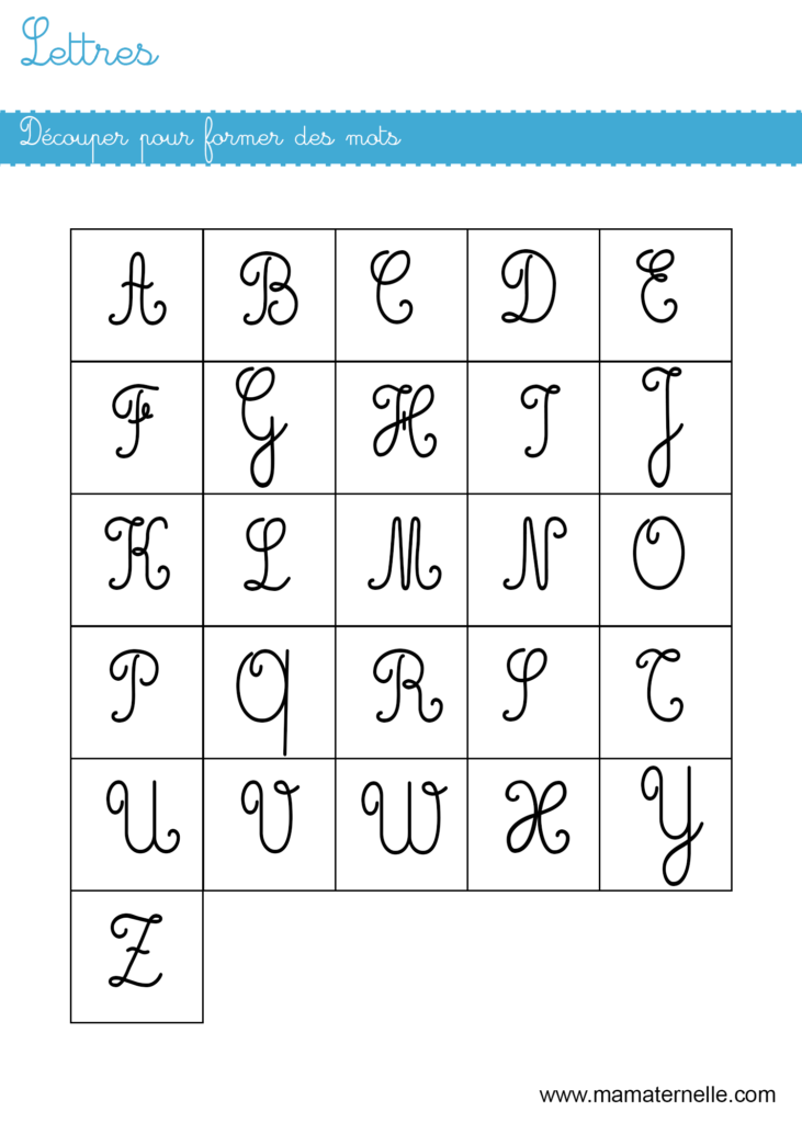 Grande section - Lettres : découper pour former des mots