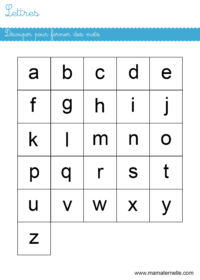 Moyenne section - Lettres : relier la couleur au mot