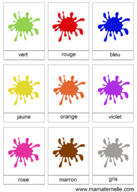 Activités - Carte de nomenclatures couleurs à personnaliser