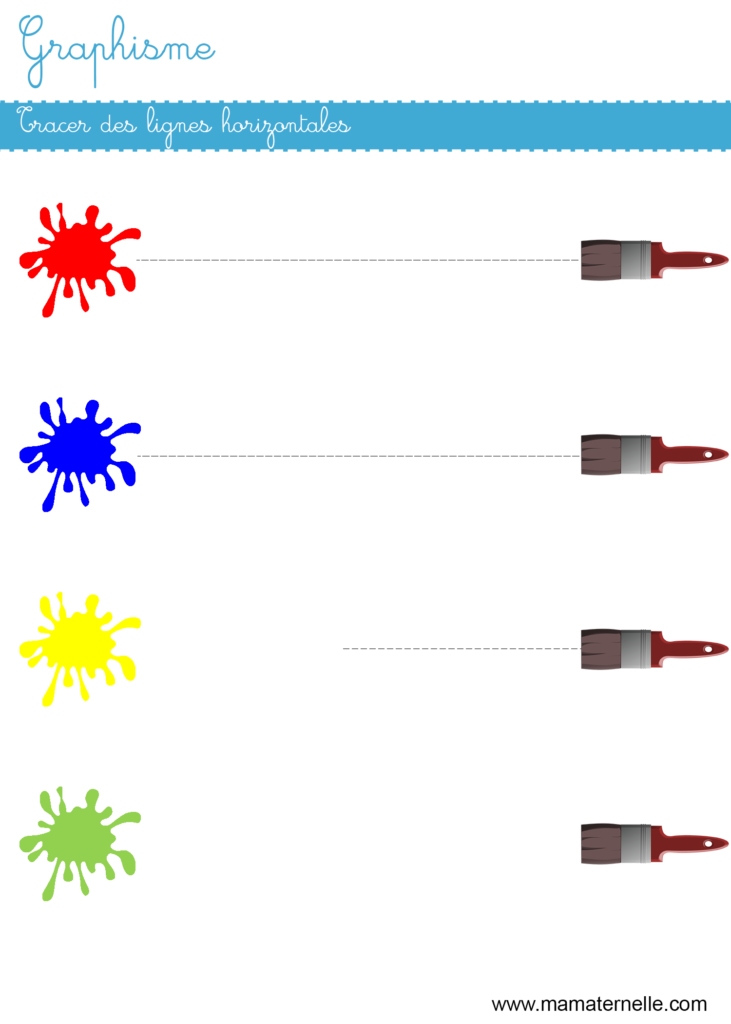 Moyenne section - Graphisme : tracer des lignes horizontales