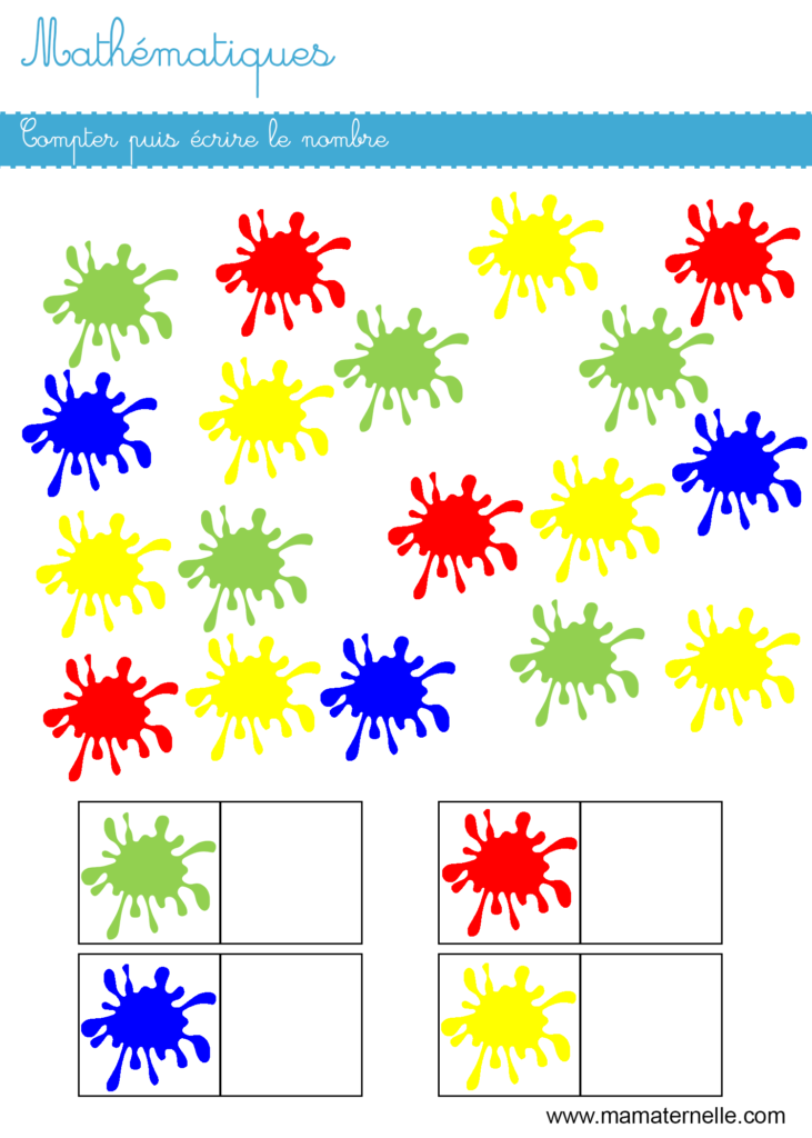 Grande section - Mathématiques : compter puis écrire