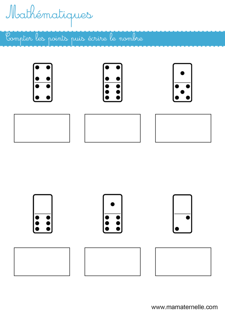 Grande section - Mathématiques : compter puis écrire