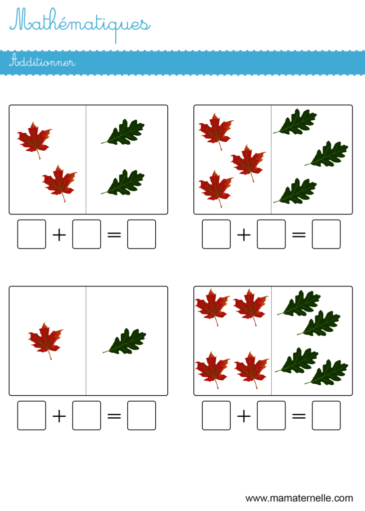 Grande section - Mathématiques : additionner