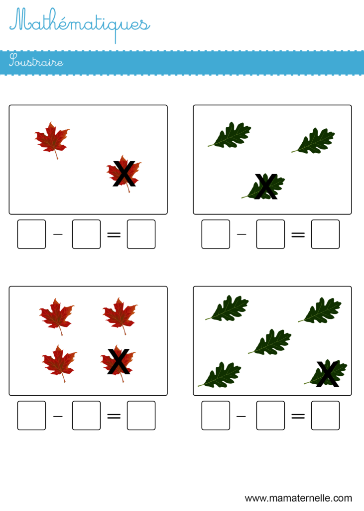 Grande section - Mathématiques : soustraire